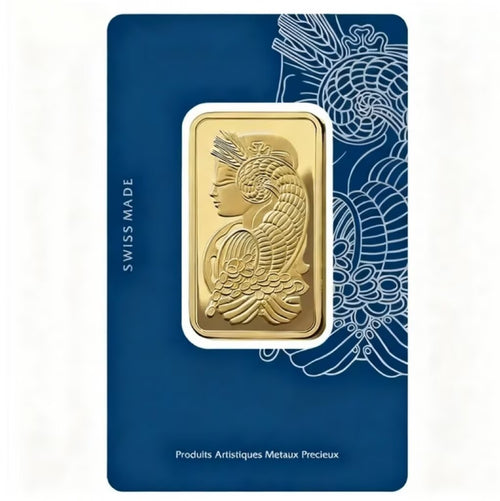 1 oz Gold Bar PAMP Suisse Lady Fortuna Veriscan Carbon Neutral