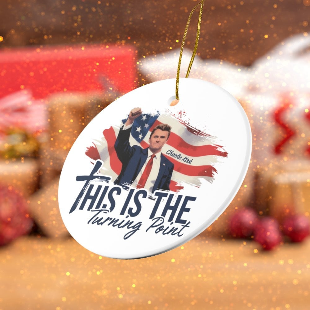 This is the Turning Point - Circle Ceramic Ornament