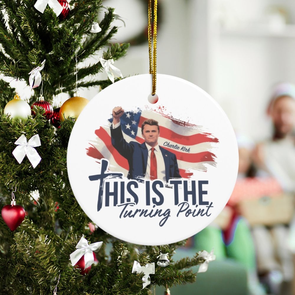 This is the Turning Point - Circle Ceramic Ornament