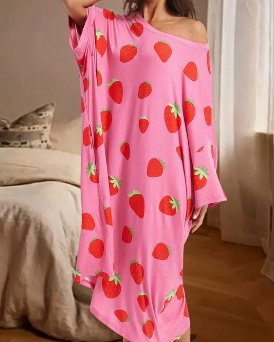 Soft Bamboo Sleepshirt with Pocket Plus Size S-6XL