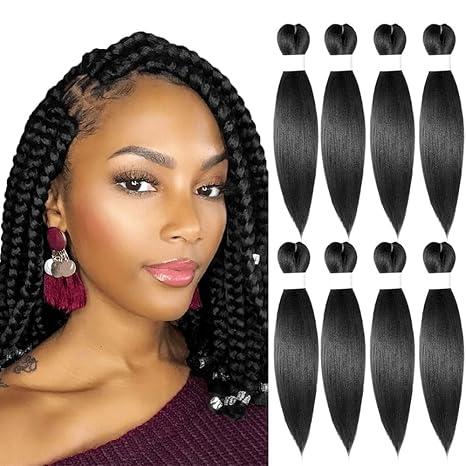 Long Braiding Hair 20inch Pre Stretched Synthetic Braiding hair Extensions for Braids
