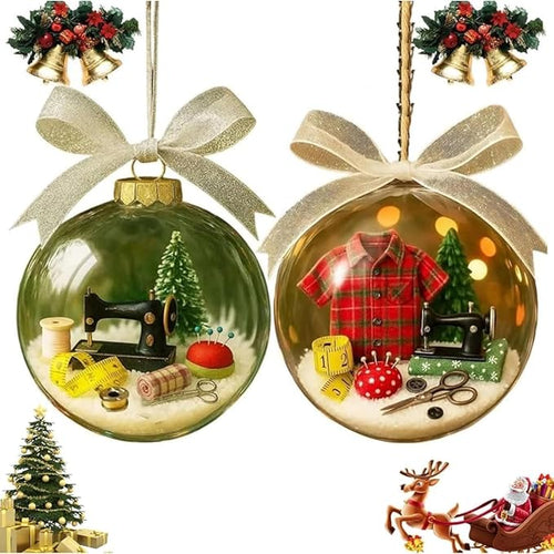 Holiday Sewing Snow Globe Ornamentš