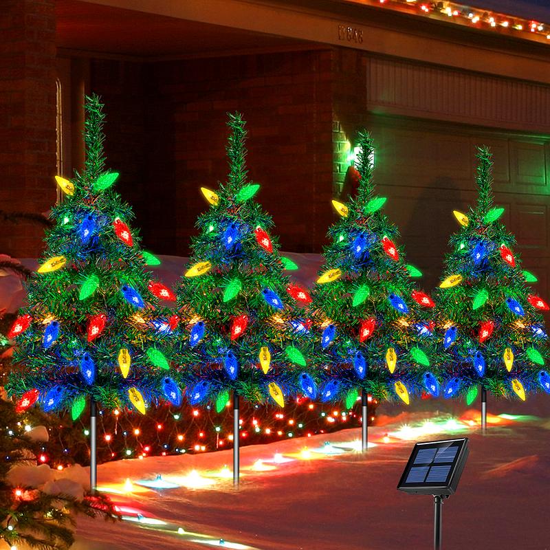 Outdoor Christmas Decorations Solar Christmas Tree