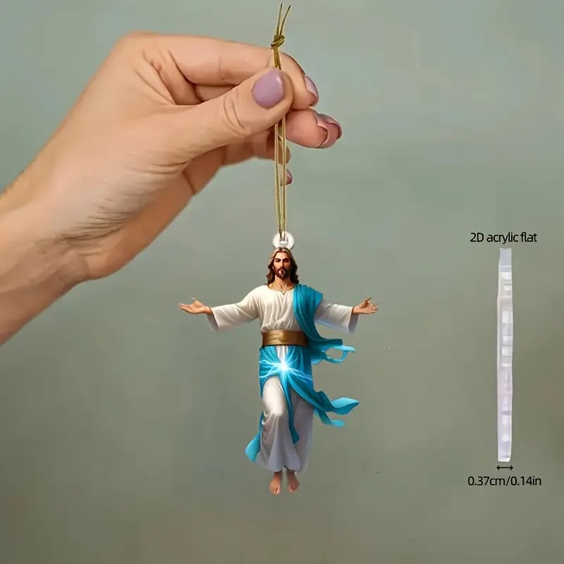 πβ¨ 2D Retro Jesus Car Hanging Decor π Faith & Peace Gift πΏ