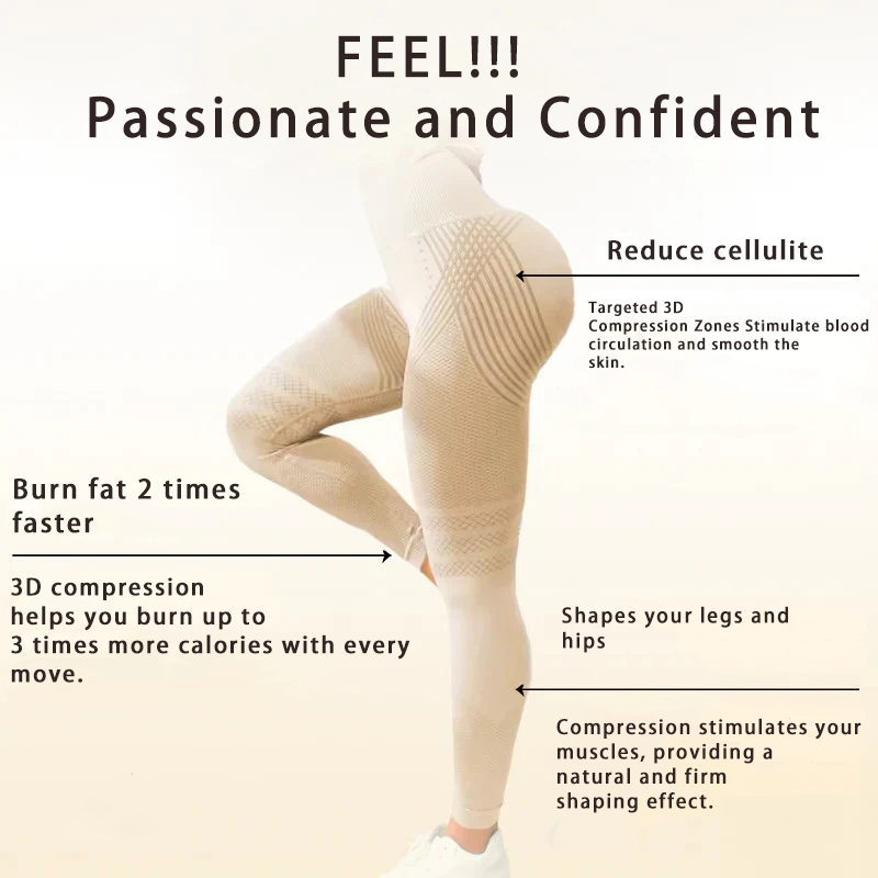 Women's Anti-Cellulite Massaging 3D Leggings