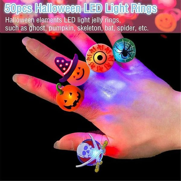 π Hot Sale Promotion 49% OFF π₯ Halloween 50Pcs LED glowing ring
