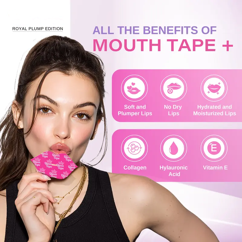 👄 Royal Plump Sleep Mouth Tape | Hydrate + Plump Lips