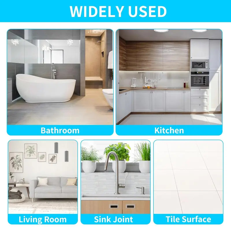 11Pcs Silicone Caulking Tools 3 in1 Grout Removal Tool(Stainless Steelhead)