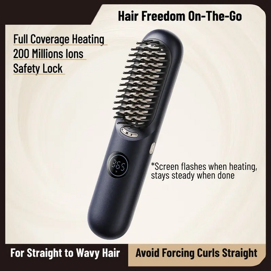 🔥 10 APEX Cordless Hot Brush | Ionic Ceramic Styler with Digital Display