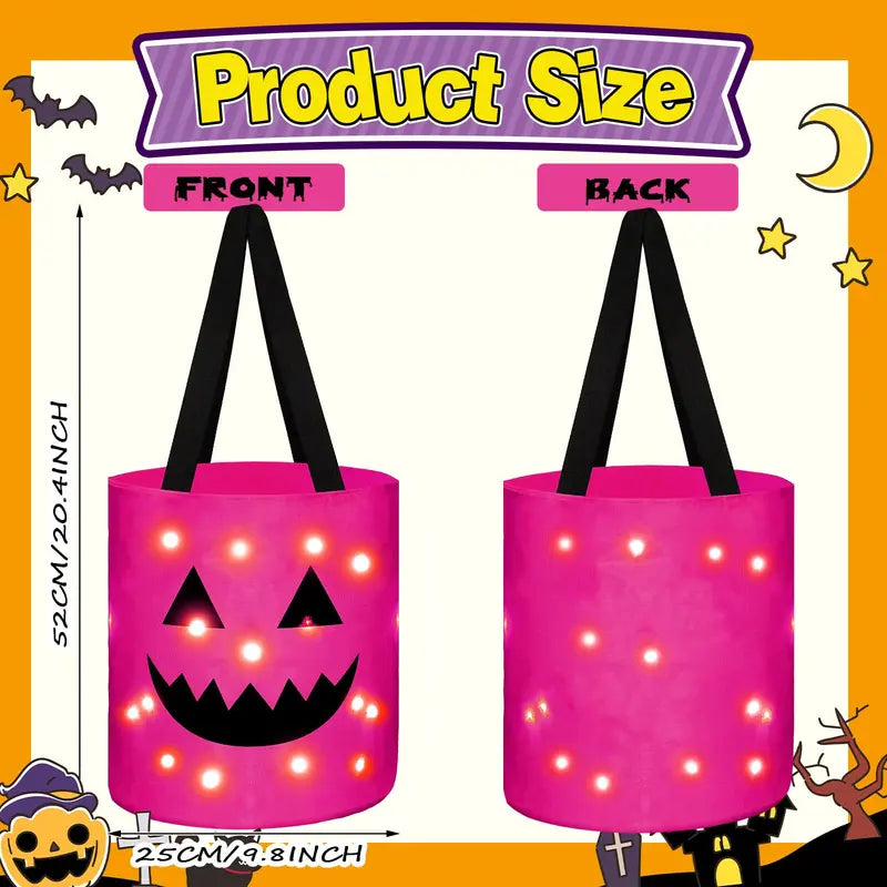 π Halloween LED Candy Buckets | Reusable Trick-or-Treat Bags