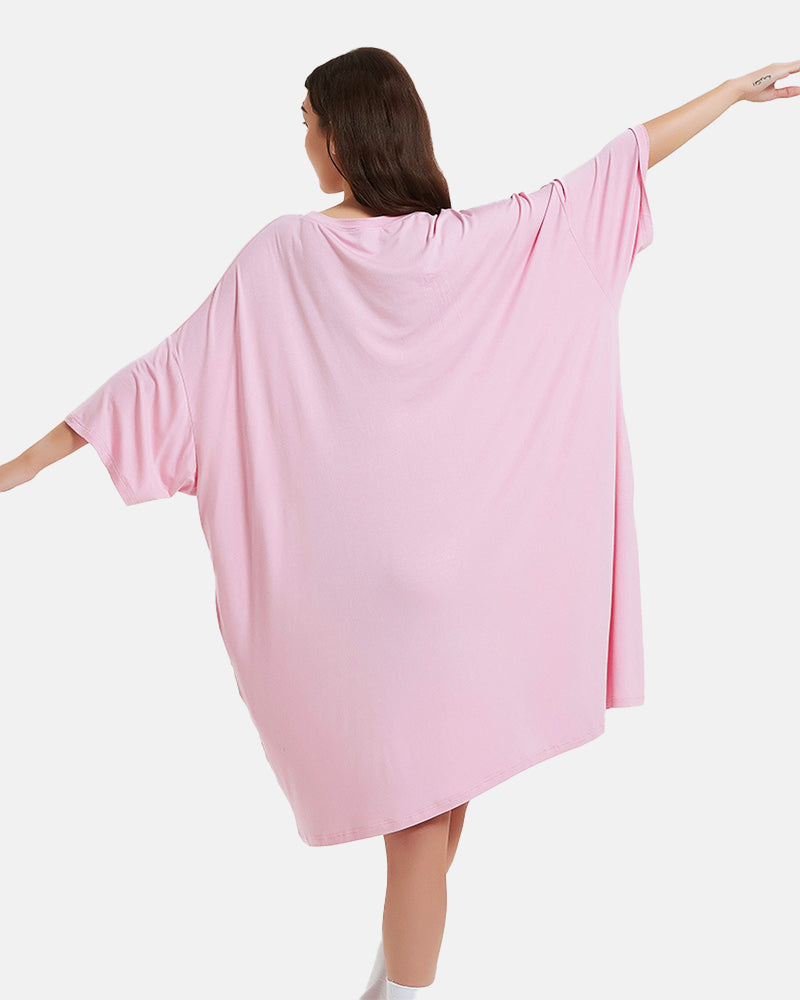 Soft Bamboo Sleepshirt with Pocket Plus Size S-6XL