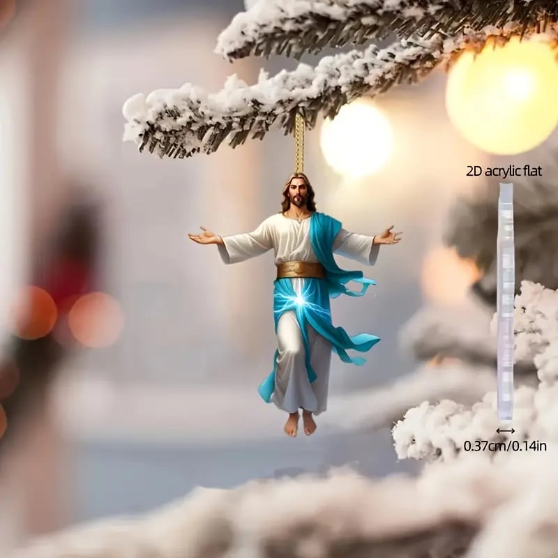 πβ¨ 2D Retro Jesus Car Hanging Decor π Faith & Peace Gift πΏ