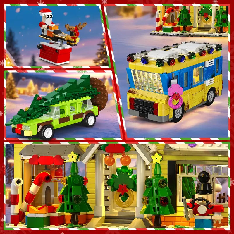 🏡✨ Build & Illuminate Your Dream Home! Mini Building Set for Creating Cozy Memories.