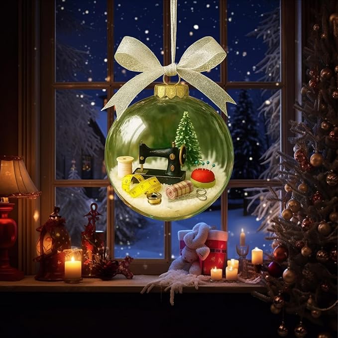 Holiday Sewing Snow Globe Ornamentš