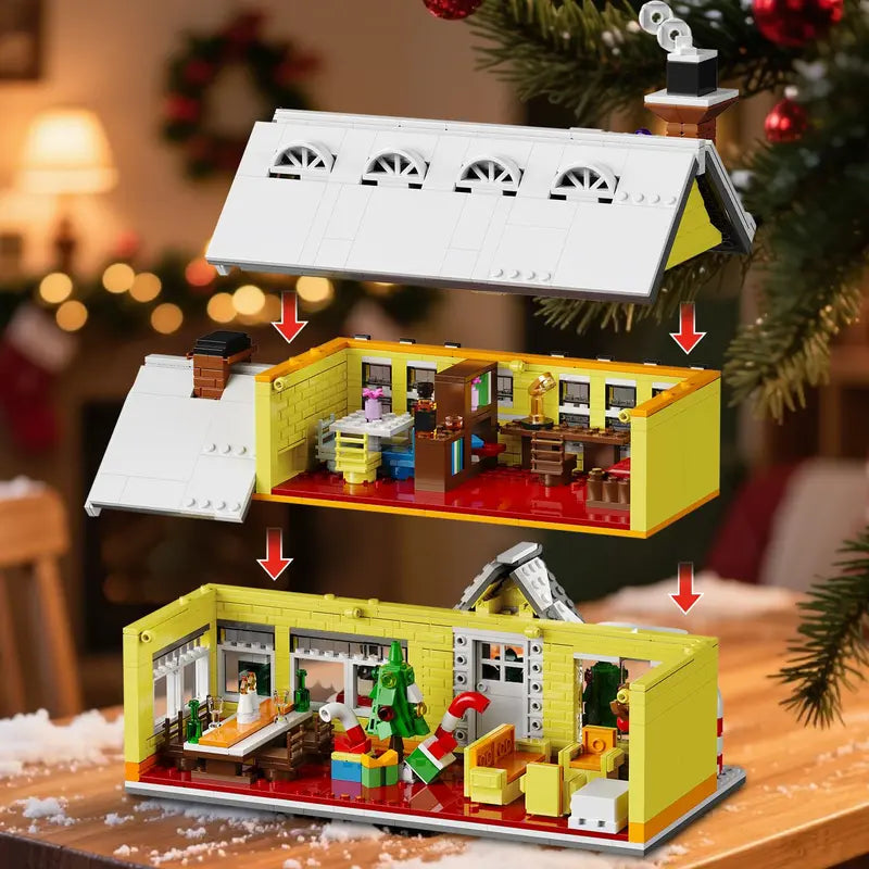 🏡✨ Build & Illuminate Your Dream Home! Mini Building Set for Creating Cozy Memories.