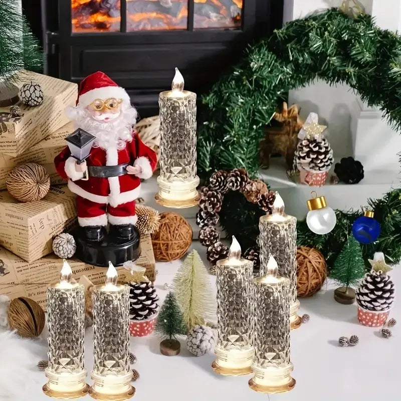 A set of 4 LED crystal candle lights ✨