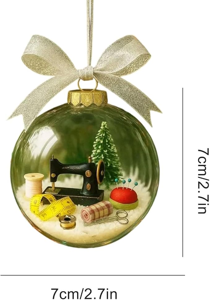 Holiday Sewing Snow Globe Ornamentš