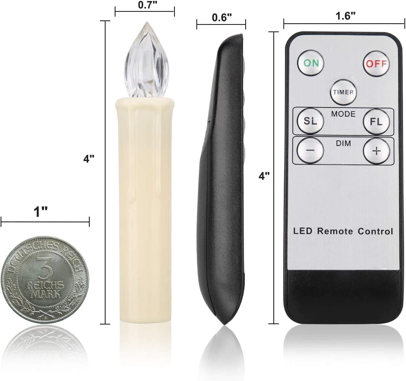 π Christmas Tree Clip-On LED Candles | Timer & Waterproof