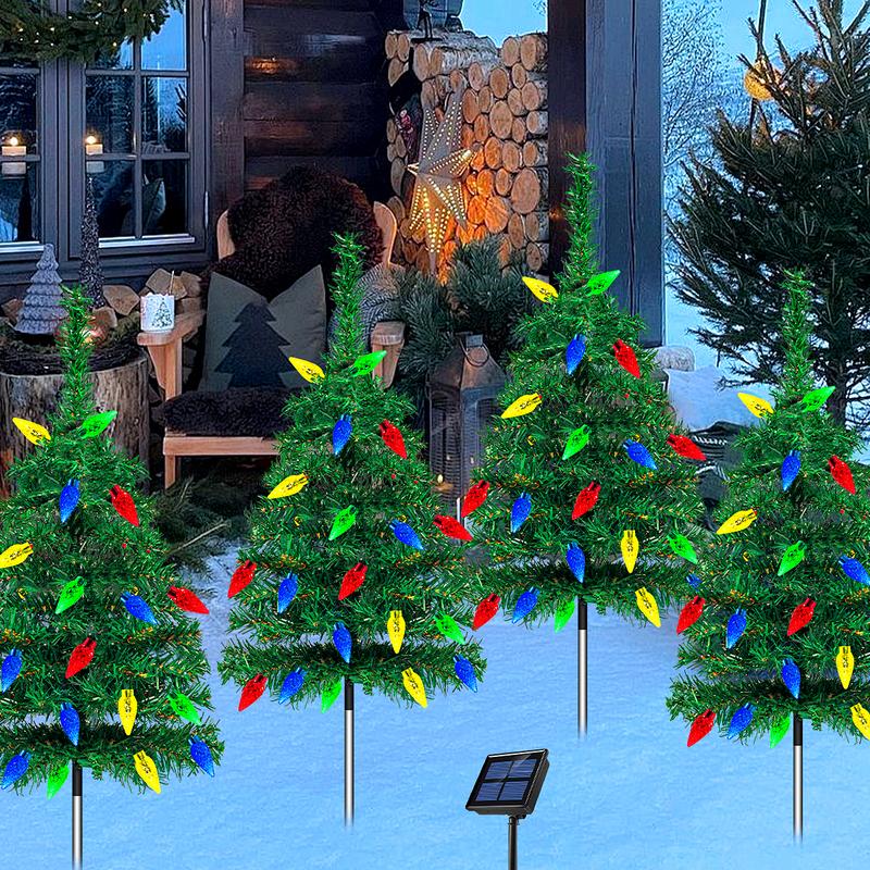 Outdoor Christmas Decorations Solar Christmas Tree