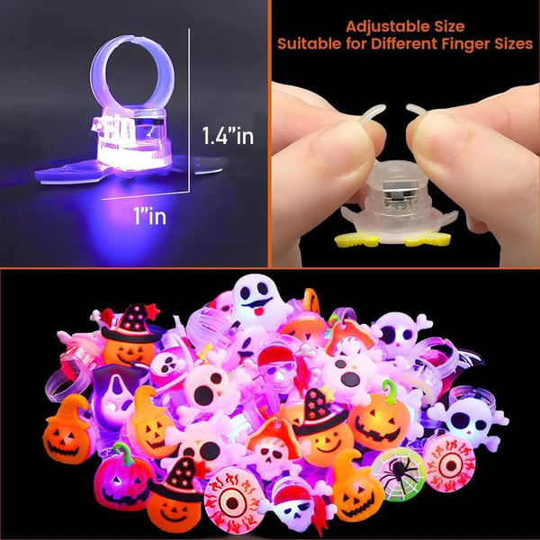 π Hot Sale Promotion 49% OFF π₯ Halloween 50Pcs LED glowing ring