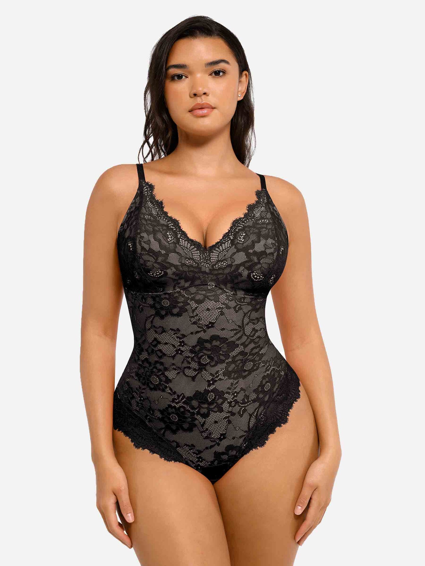 š„Summer Promotion 49% OFF - V Neck Lace Shapewear Bodysuitš©±