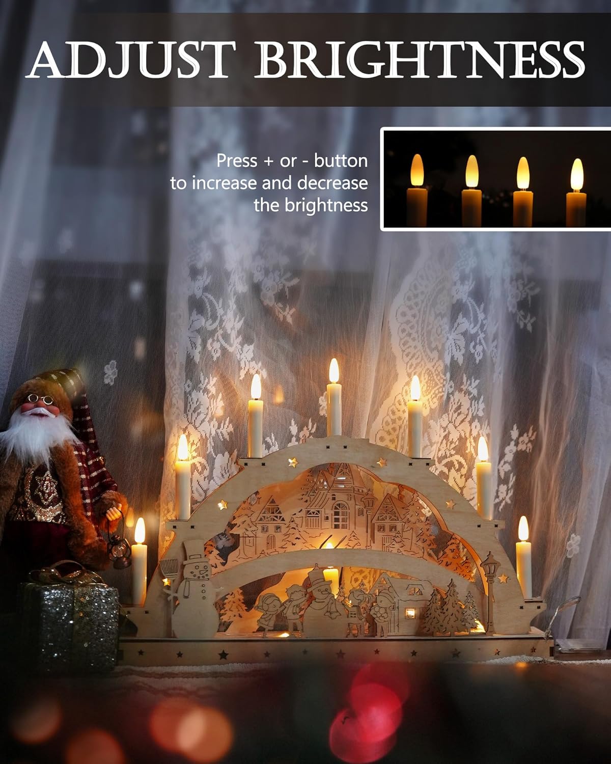 π Christmas Tree Clip-On LED Candles | Timer & Waterproof