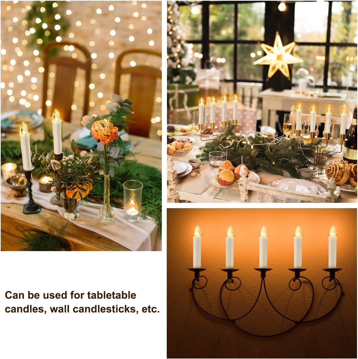 π Christmas Tree Clip-On LED Candles | Timer & Waterproof