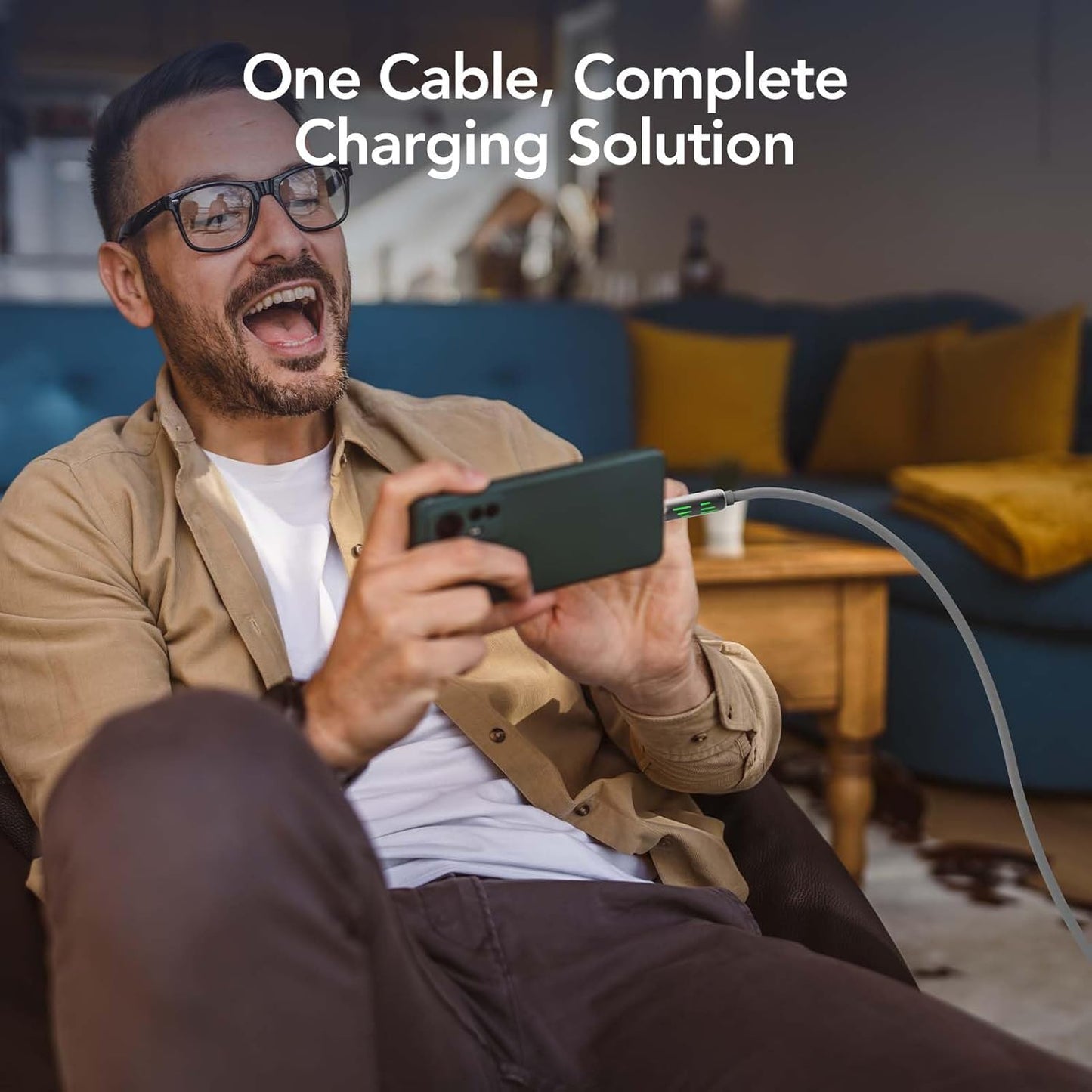 ✨ "4-in-1 Fast Charging Cable – 240W Universal USB Cord w/Case (6.6Ft)"