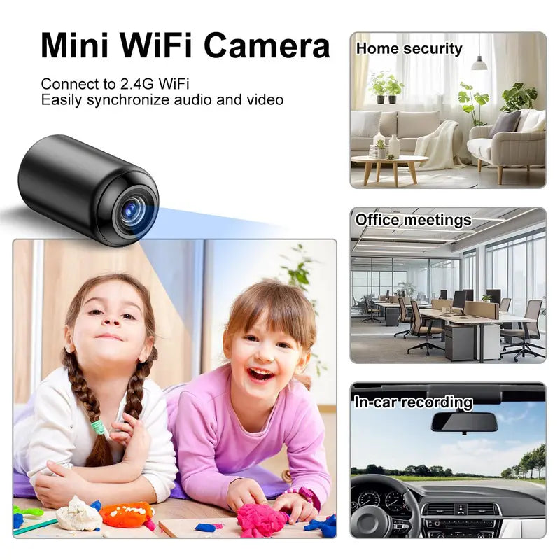 Indoor Security Camera Wireless Camera Hidden Spy Camera for Home Use, Mini Security Wireless WiFi Camera