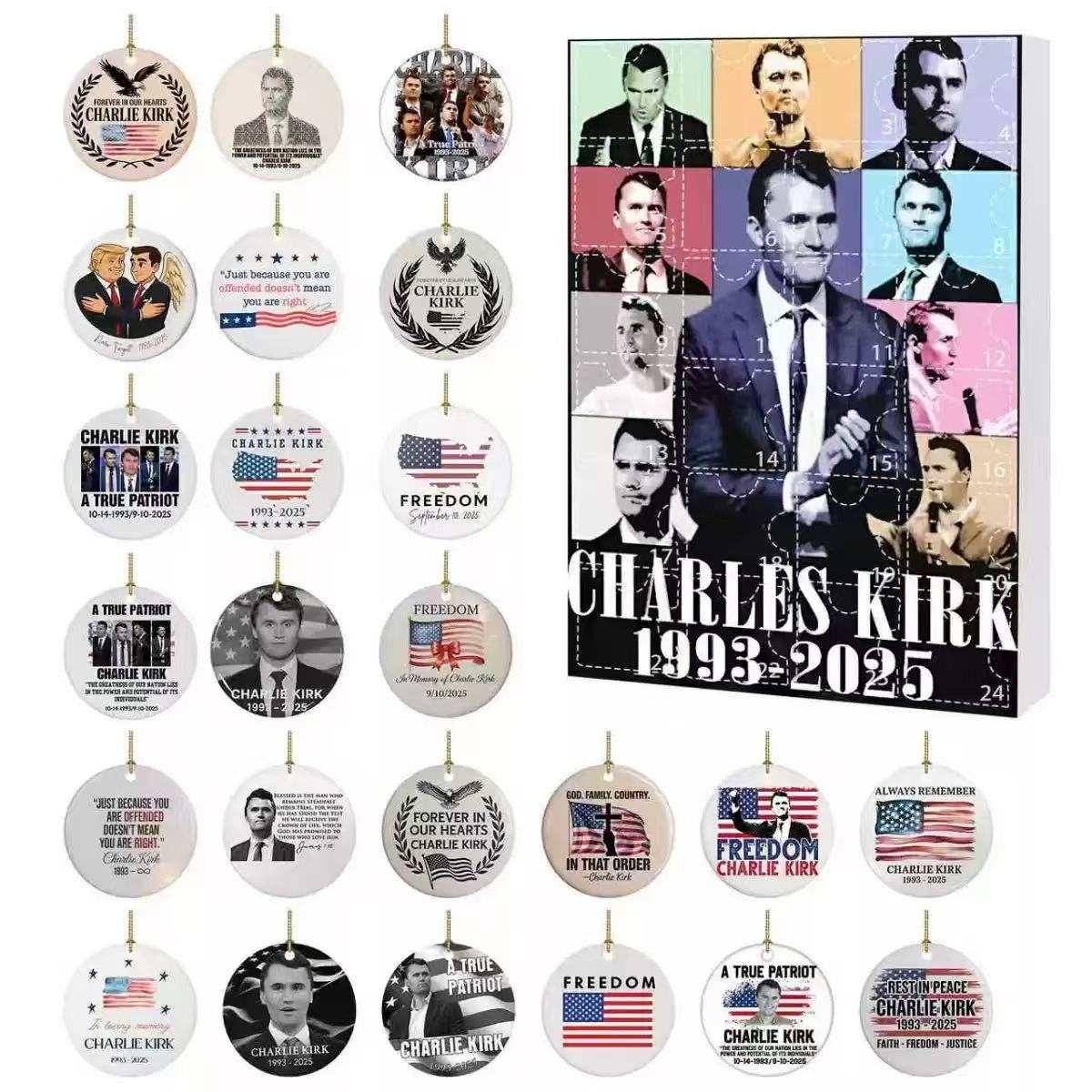 Charlie Kirk Advent Calendar: 24 Days of Surprise Mini Figures