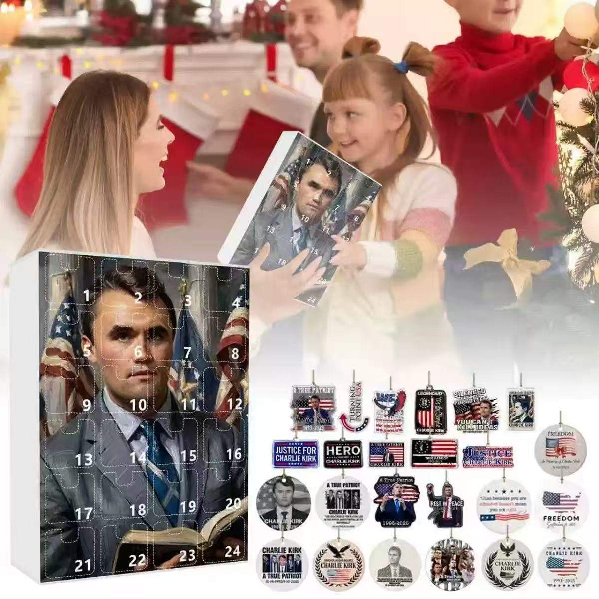 Charlie Kirk Advent Calendar: 24 Days of Surprise Mini Figures
