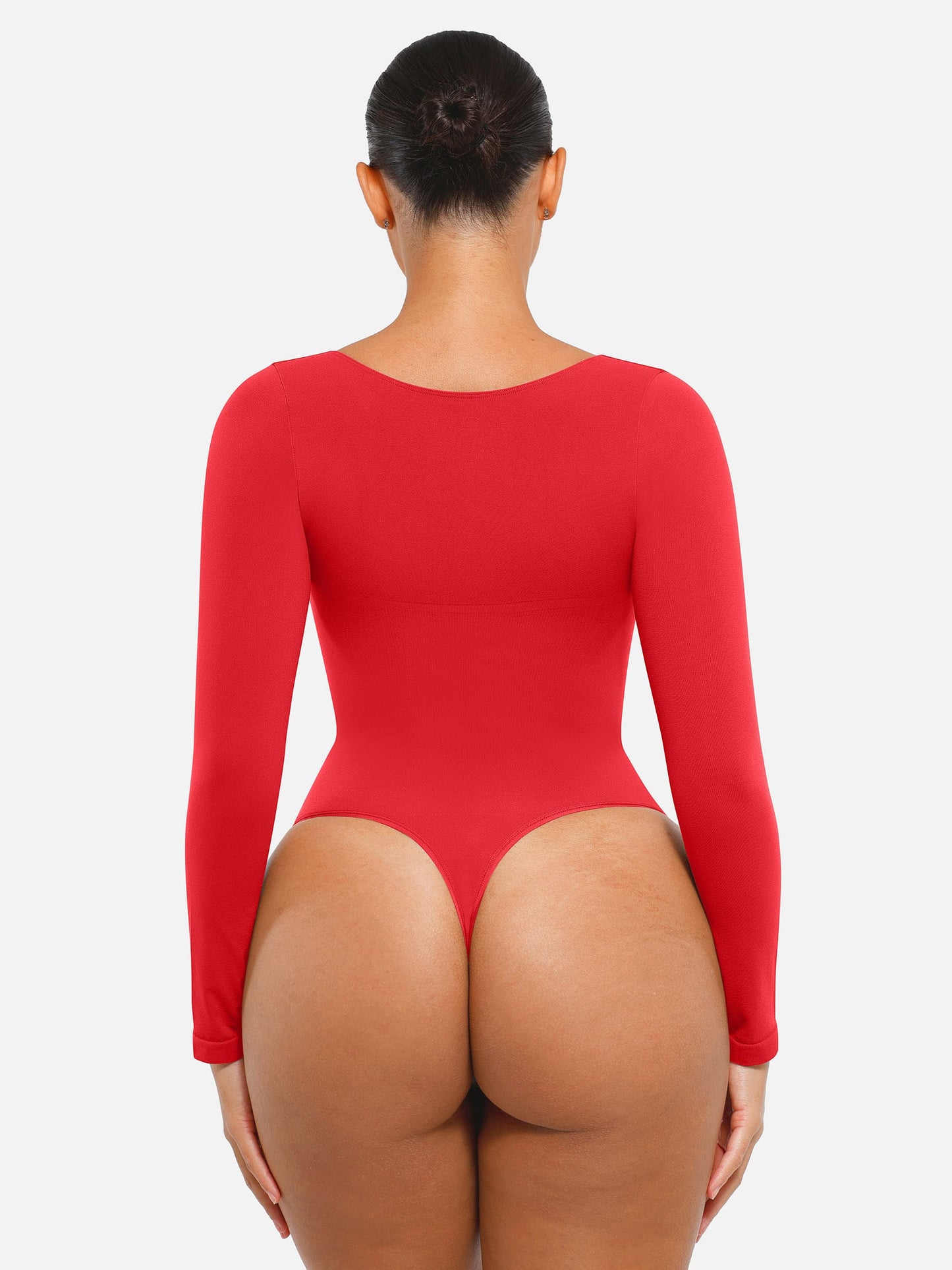 Seamless Long Sleeve Tummy Control Thong Bodysuit