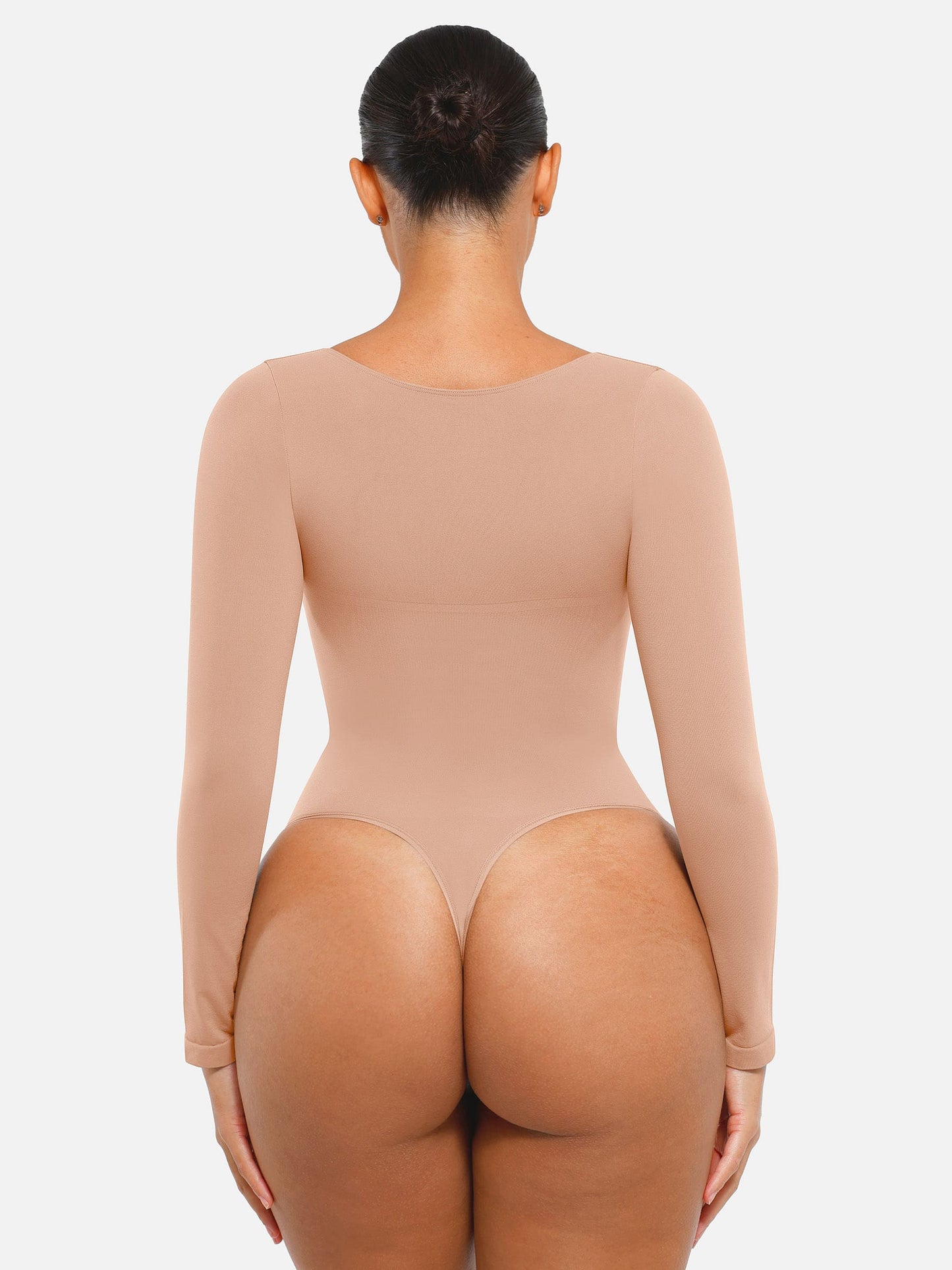 Seamless Long Sleeve Tummy Control Thong Bodysuit
