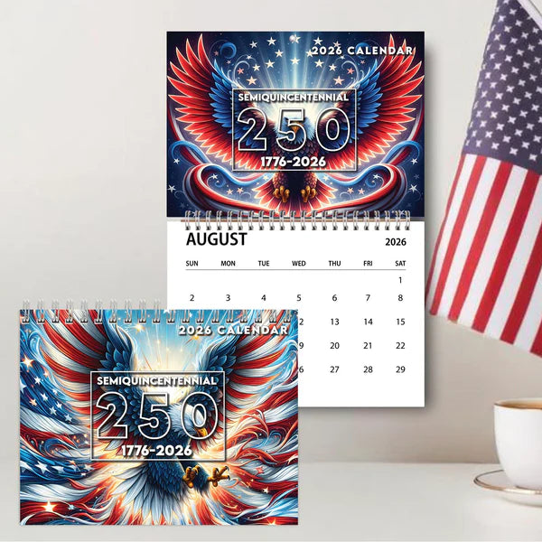250 Years of America Calendar | 250 Years of Freedom Anniversary | Celebrate 250th Birthday of USA Gift