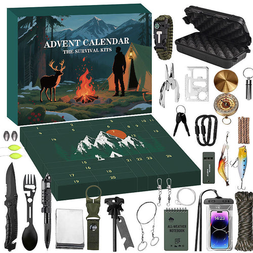 Survival Advent Calendar – 24 Days of Outdoor Gear for Camping, Hiking & Fishing