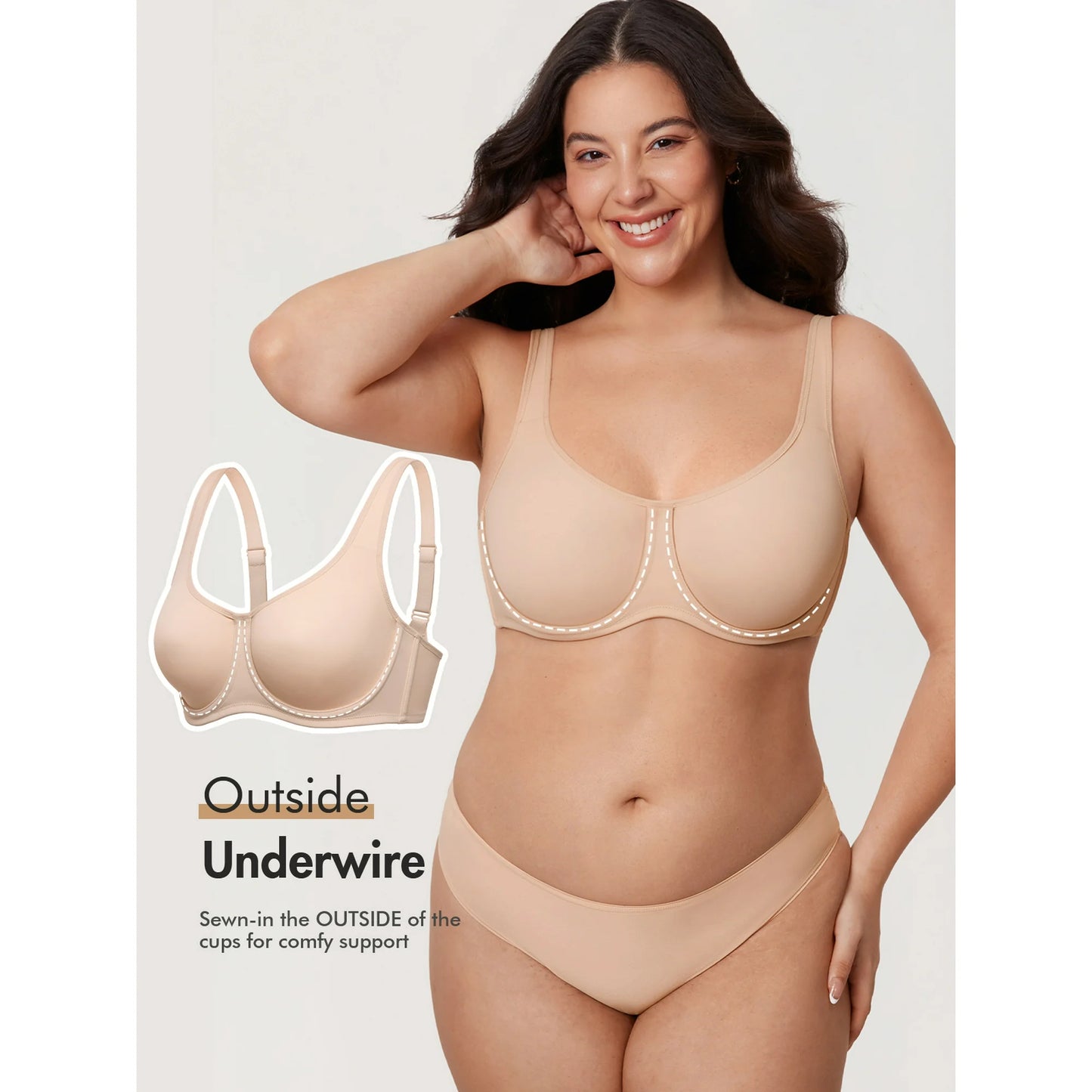 Full Coverage Unlined Underwire Bra