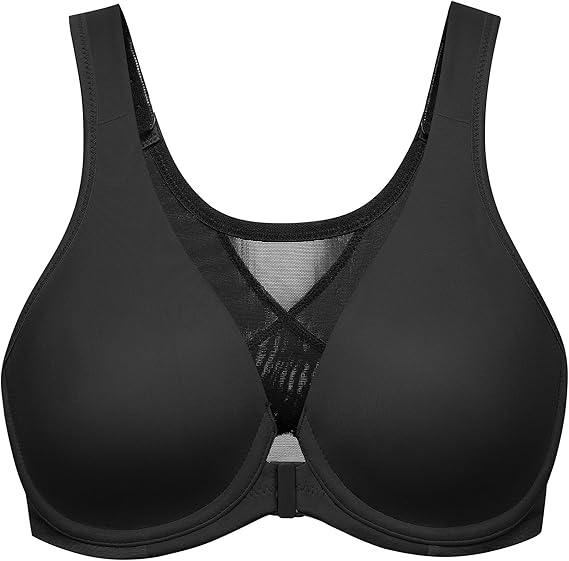 Women's Front Closure Bras Posture Full Coverage Plus Size Underwire Unlined Back Support Plunge Seamless Bra