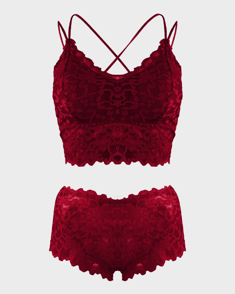 Romantic Lace Bralette & Panty Bundle (4 Sets)