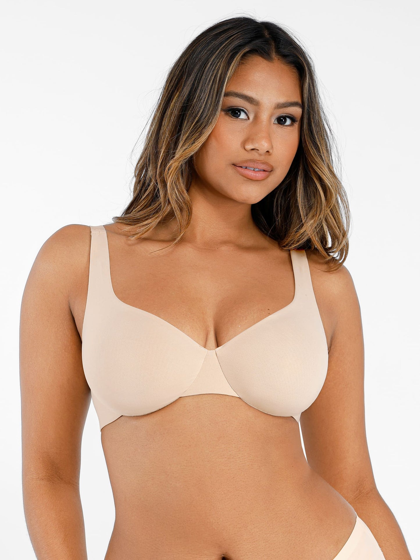 Underwire Adjustable Deep V-neck Bra