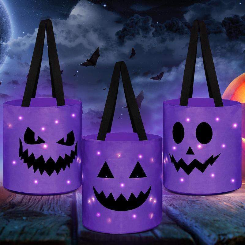 π Halloween LED Candy Buckets | Reusable Trick-or-Treat Bags