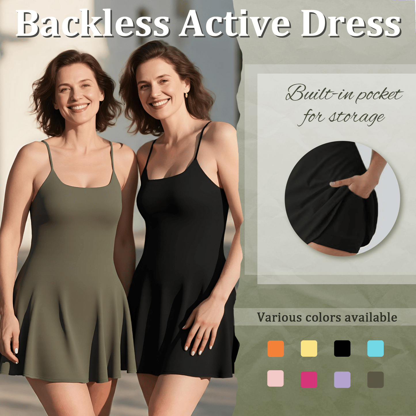 The Ultimate Tummy Control Backless Active Dress