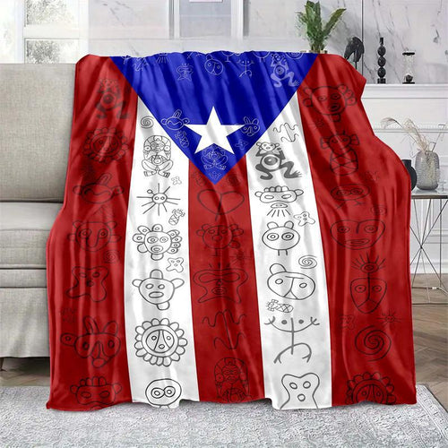 Puerto Rico Flag Pattern Blanket
