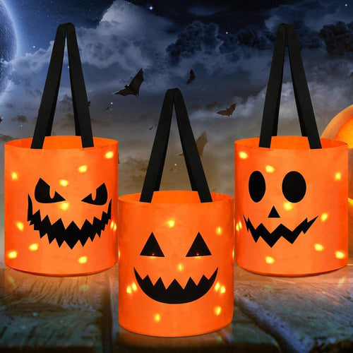 🎃 Halloween LED Candy Buckets | Reusable Trick-or-Treat Bags