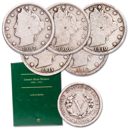 1883 - 1912 Liberty Head Nickel Set