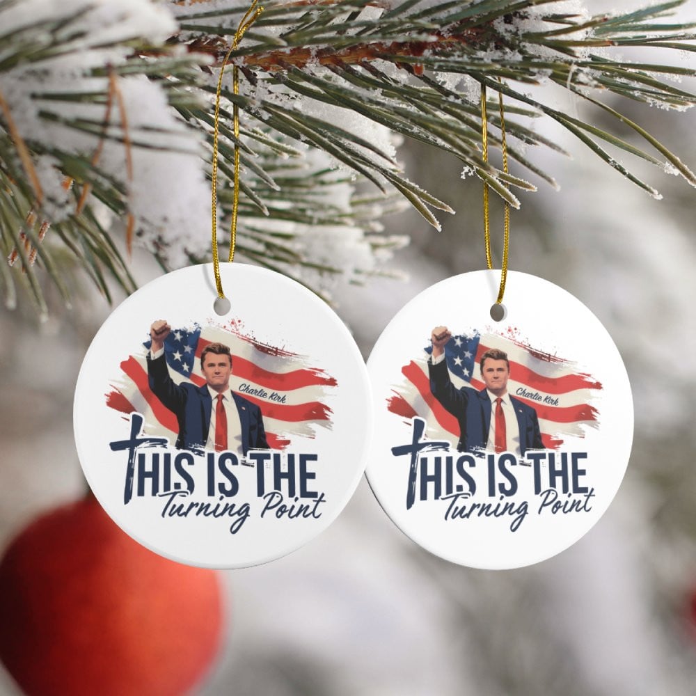 This is the Turning Point - Circle Ceramic Ornament