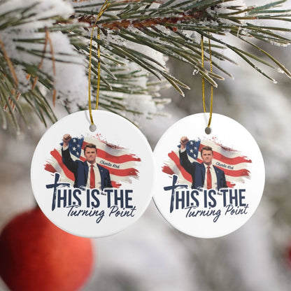 This is the Turning Point - Circle Ceramic Ornament