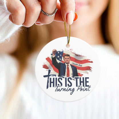 This is the Turning Point - Circle Ceramic Ornament