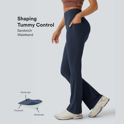 Ultra Sculpt High Waisted Tummy Control Flare Leggings