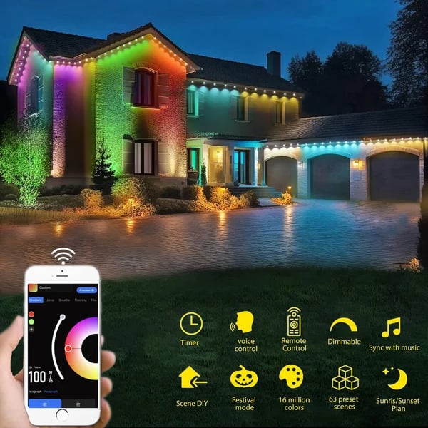 2025 Upgraded Smart Rainbow LED Permanent Outdoor Lights Pro
