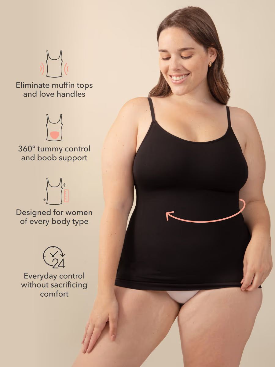 Scoop Neck Cami,Adjustable Strap Tummy Control Shaping Tank Tops for Women